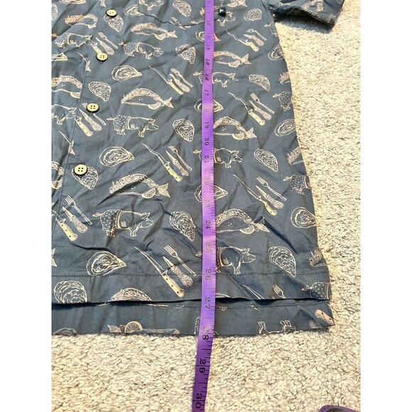 beach & barn button down‎ shirt Surf 'n Turf Woven Shirt Seafarer - size Small - Picture 7 of 8